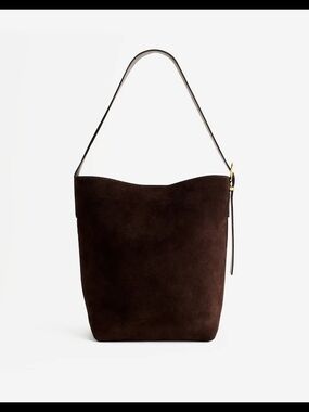 Madewell The Essential Bucket Tote Dark Carob NM988 NWT